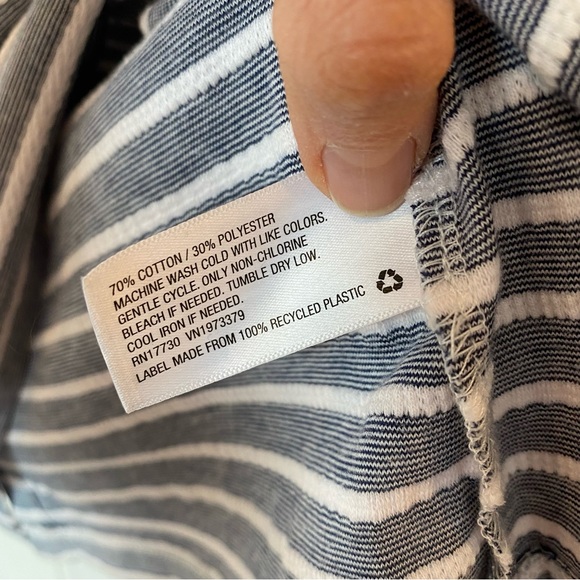 Anthropologie A New Day women’s nautical stripped cotton blend with buttons - Picture 5 of 9